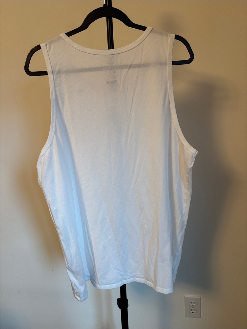 Nike White Tank Top with Black Swoosh - Picture 3 of 3